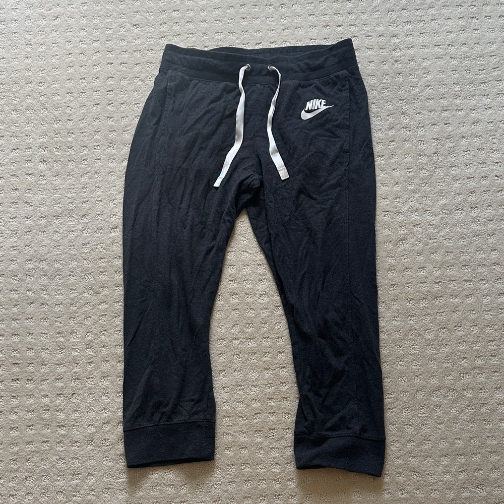Nike women’s  dark grey Sweatpants with White Accents